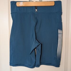 Blue Athletic Shorts with Side Stripes